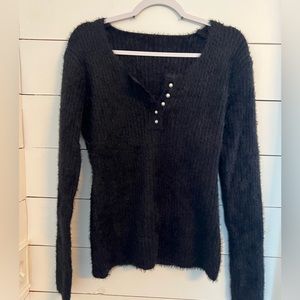 Black Angora sweater.  New-Never worn.  Very soft